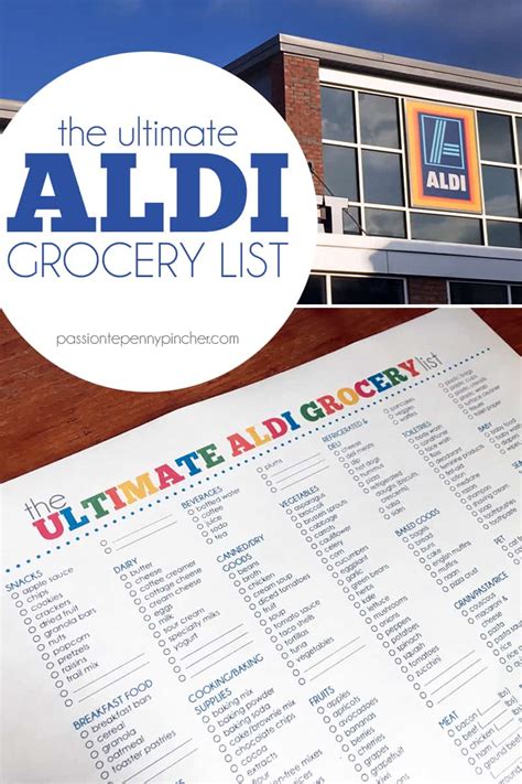 aldi grocery store price list